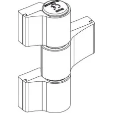 Петля DOMINA HP NEW дверна Giesse 3-х секційна, 62.5мм, чорна RAL9005